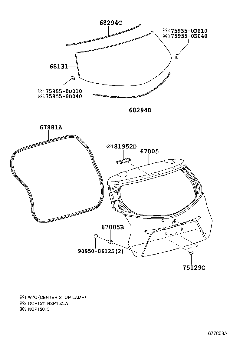  YARIS |  BACK DOOR PANEL GLASS
