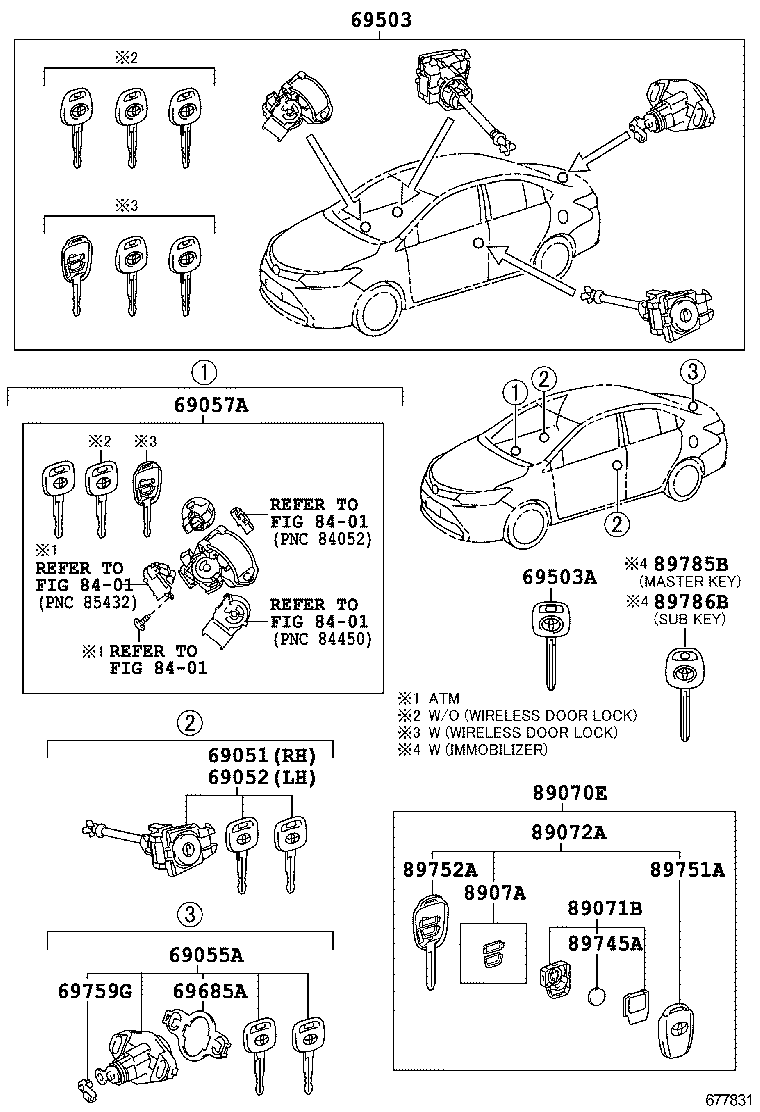  YARIS VIOS LIMO |  LOCK CYLINDER SET