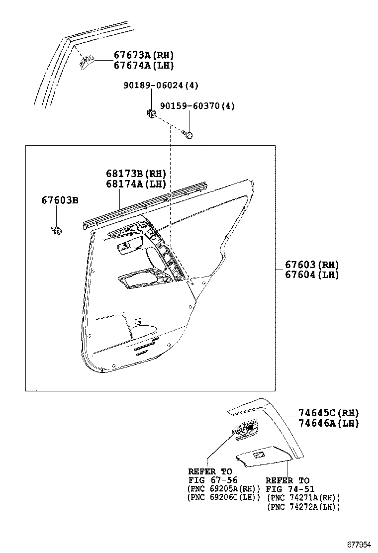  RAV4 CHINA |  REAR DOOR PANEL GLASS