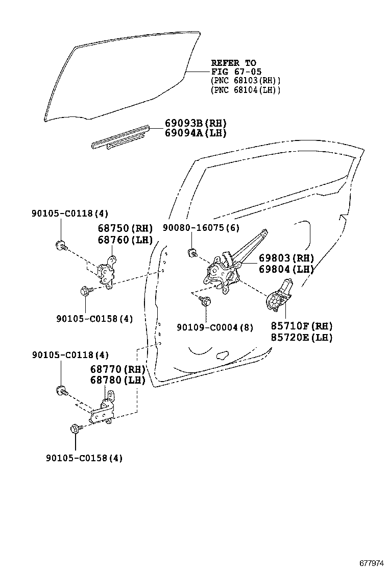  VIOS CHINA |  REAR DOOR WINDOW REGULATOR HINGE