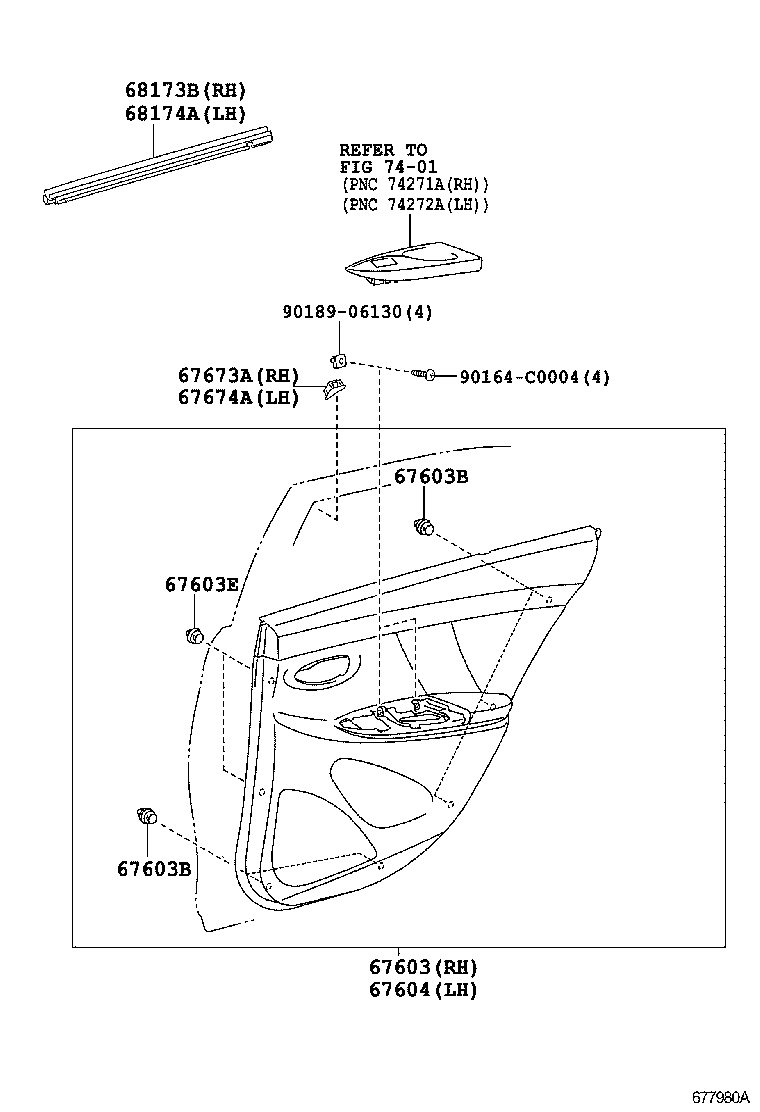  VIOS CHINA |  REAR DOOR PANEL GLASS