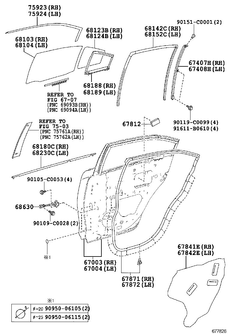  VIOS CHINA |  REAR DOOR PANEL GLASS
