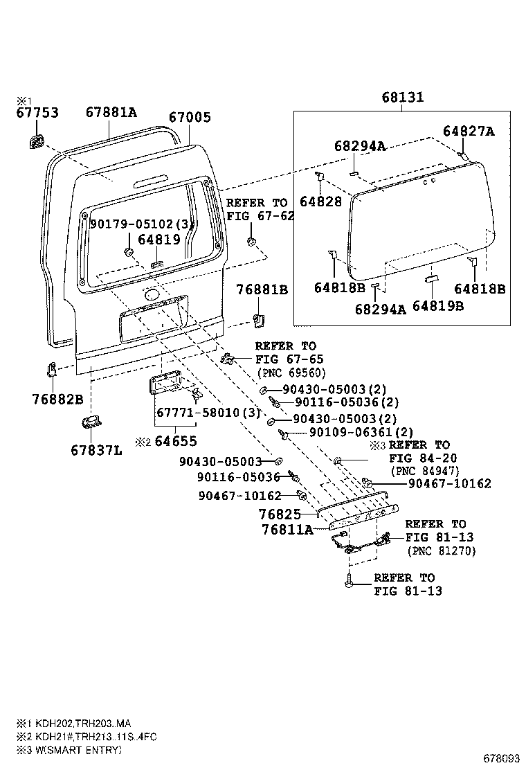  HIACE |  BACK DOOR PANEL GLASS