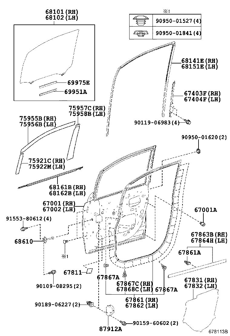  NOAH |  FRONT DOOR PANEL GLASS