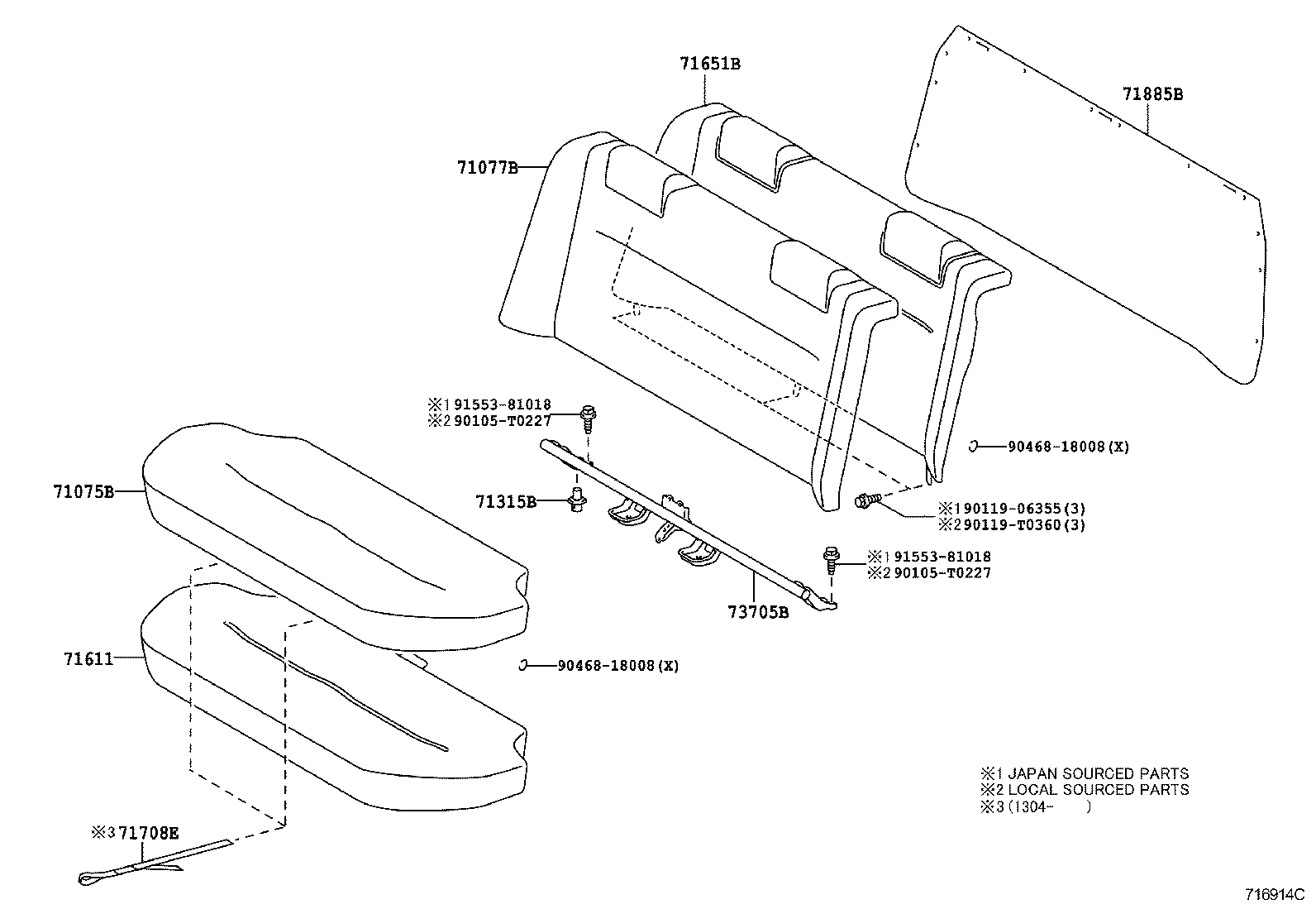  ETIOS LIVA CROSS |  REAR SEAT SEAT TRACK