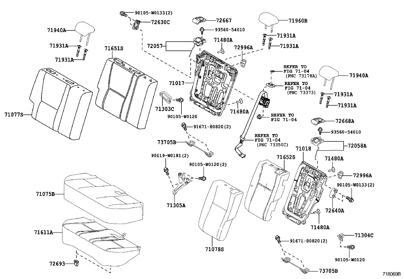  AURIS UKP |  REAR SEAT SEAT TRACK