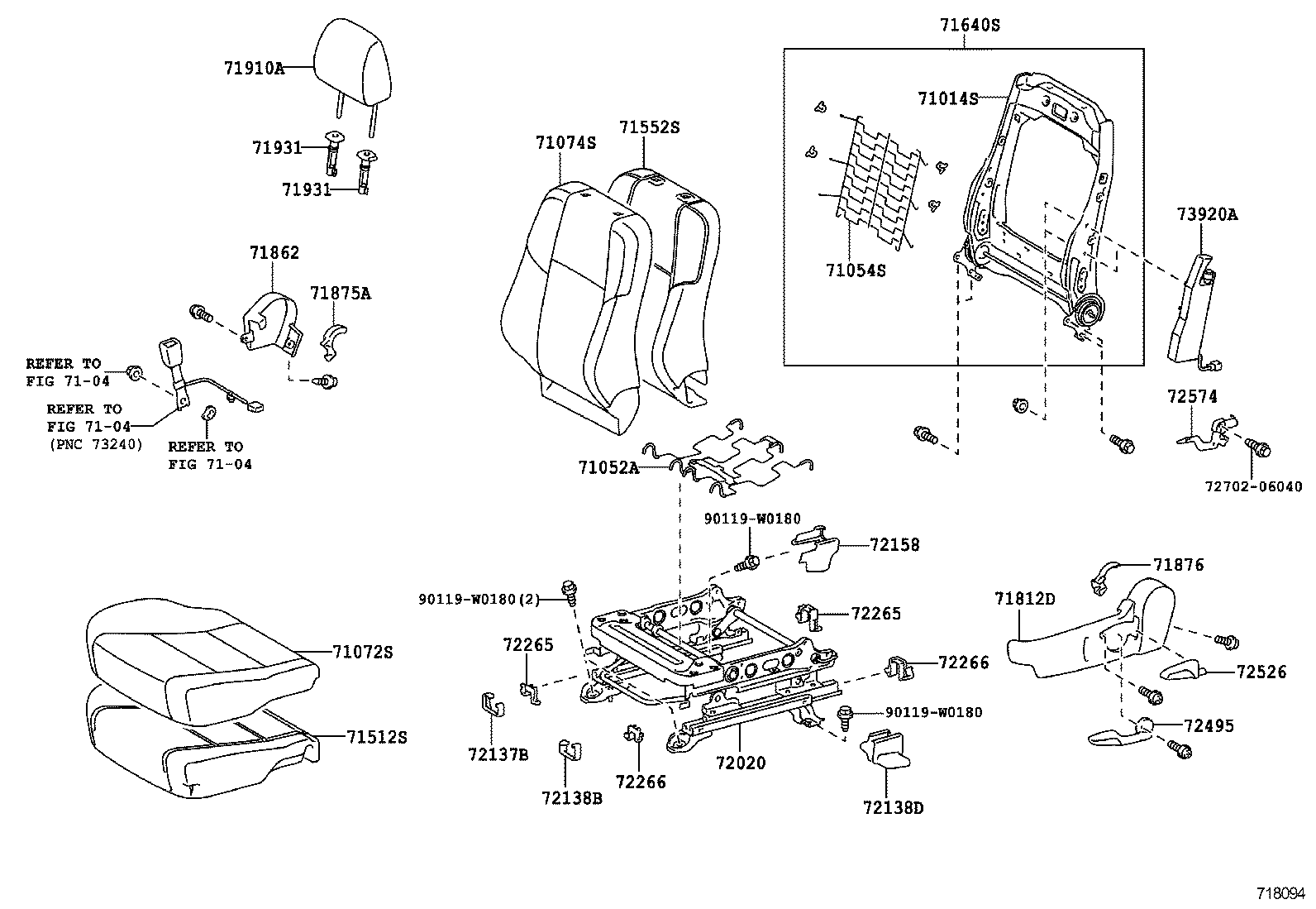  AURIS UKP |  FRONT SEAT SEAT TRACK