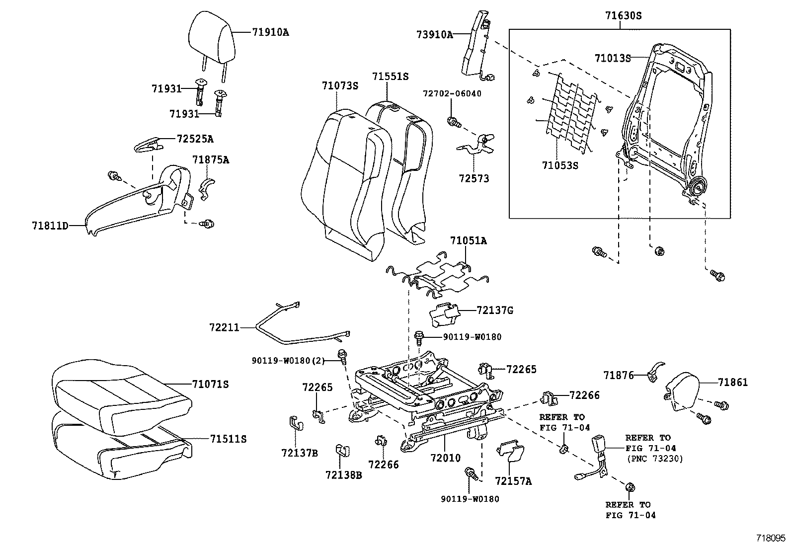  AURIS UKP |  FRONT SEAT SEAT TRACK