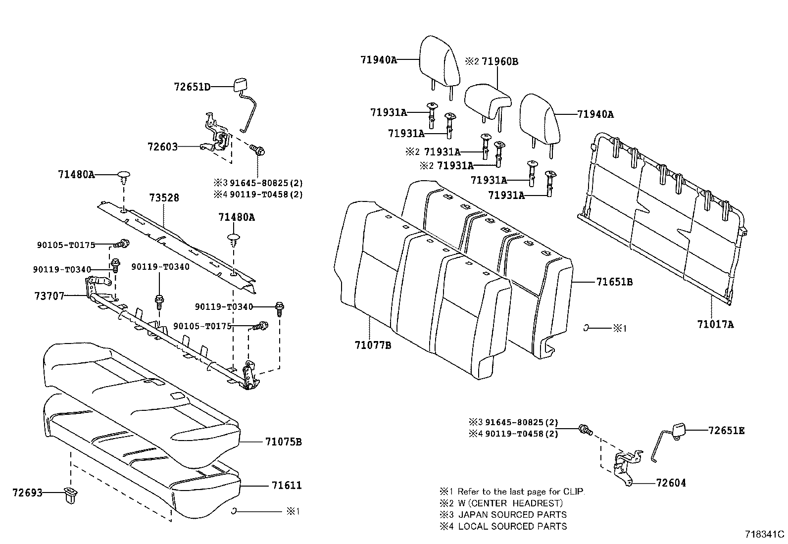  YARIS |  REAR SEAT SEAT TRACK