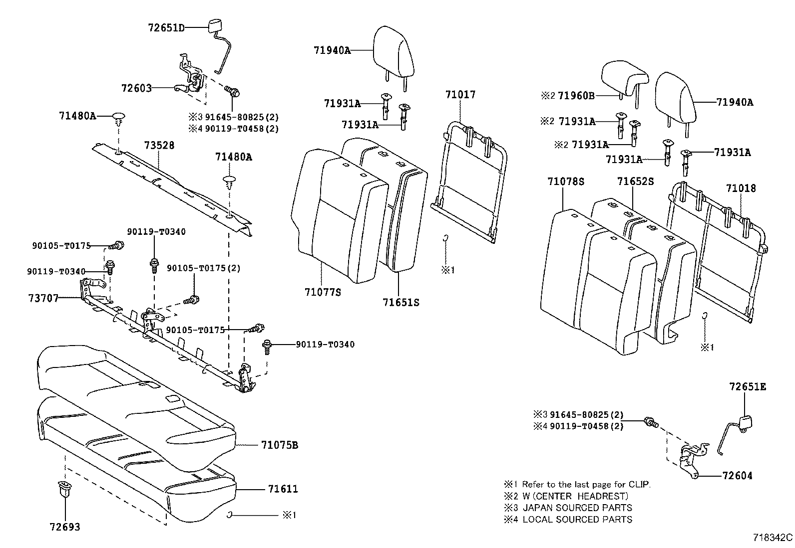  YARIS |  REAR SEAT SEAT TRACK