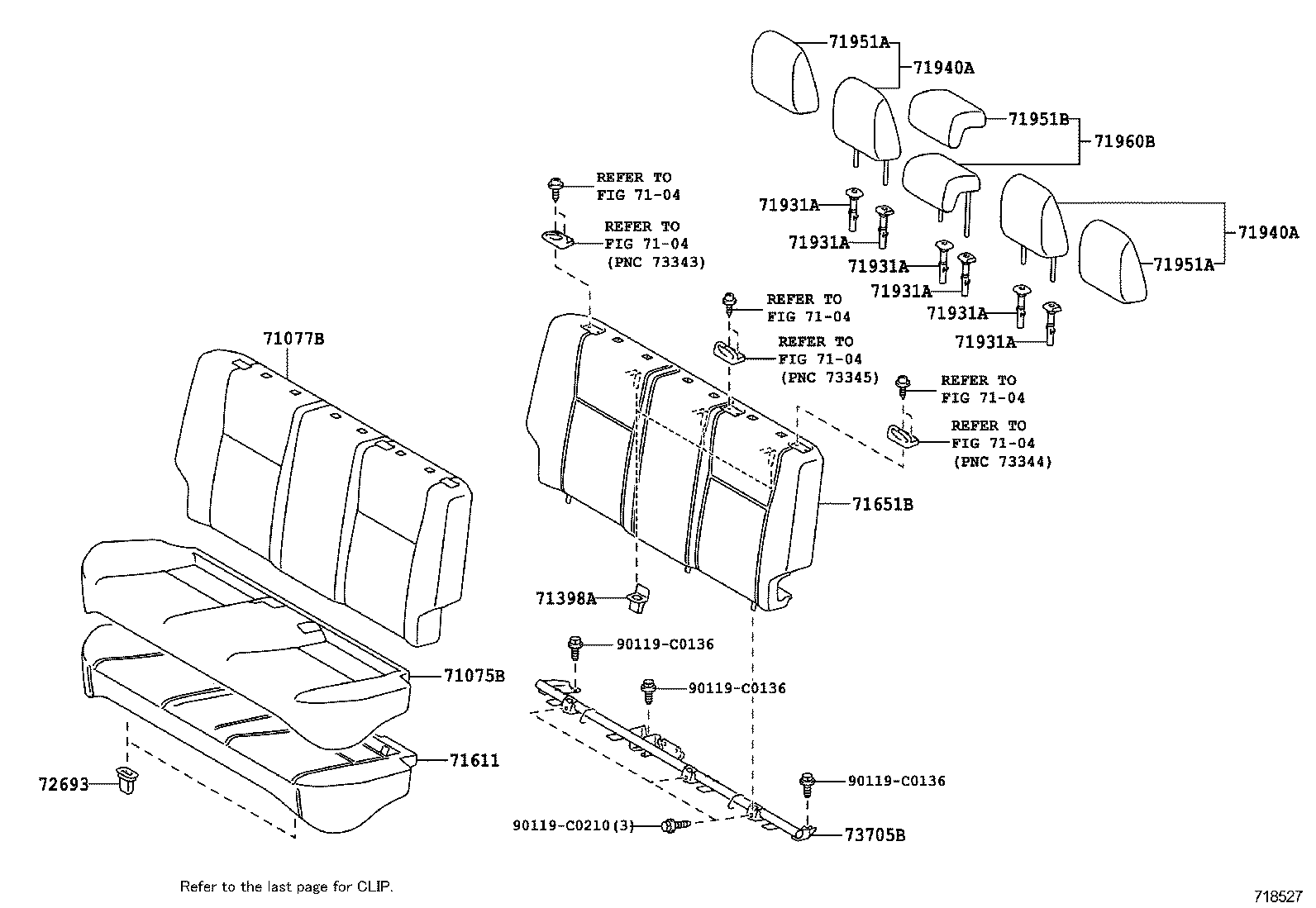 VIOS CHINA |  REAR SEAT SEAT TRACK