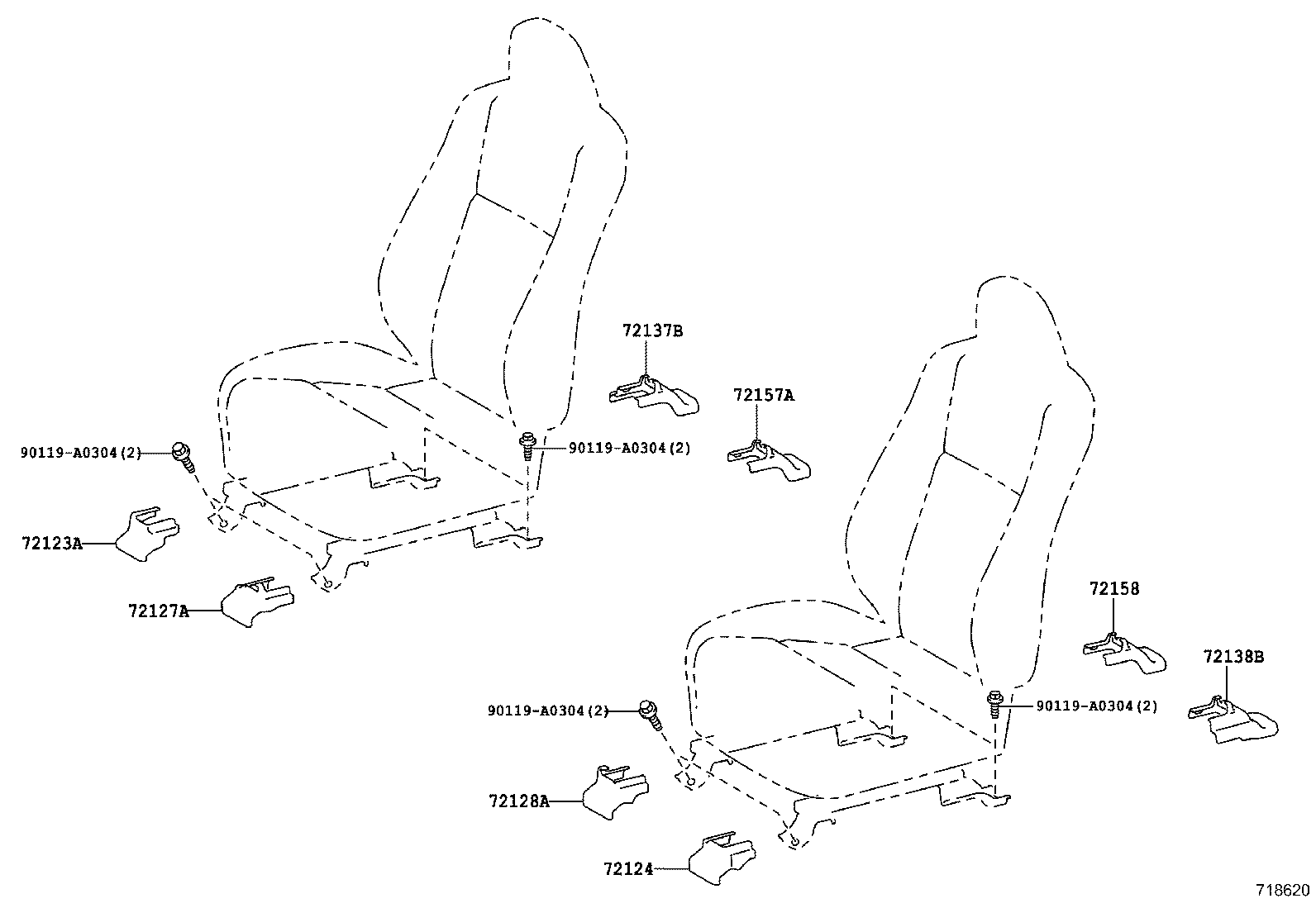  HIGHLANDER KLUGER |  FRONT SEAT SEAT TRACK