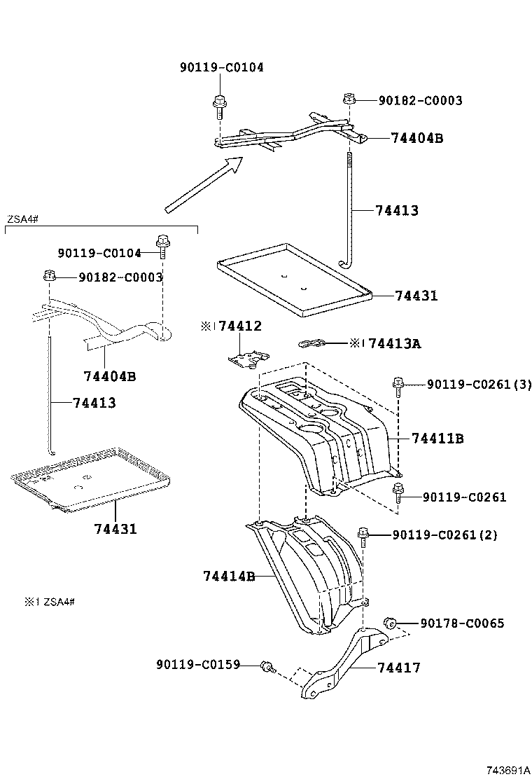  RAV4 CHINA |  BATTERY CARRIER