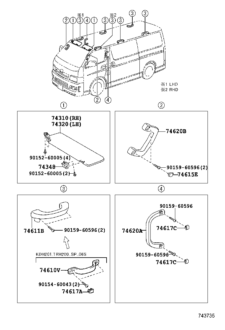  HIACE |  ARMREST VISOR