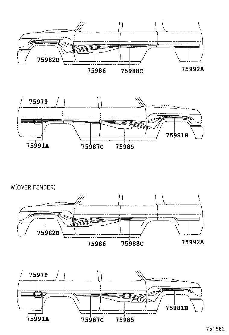  LAND CRUISER 70 |  BODY STRIPE