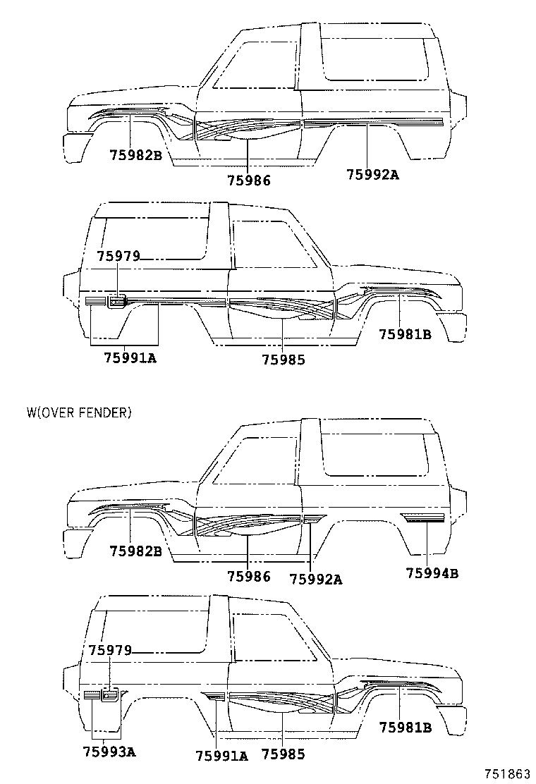  LAND CRUISER 70 |  BODY STRIPE