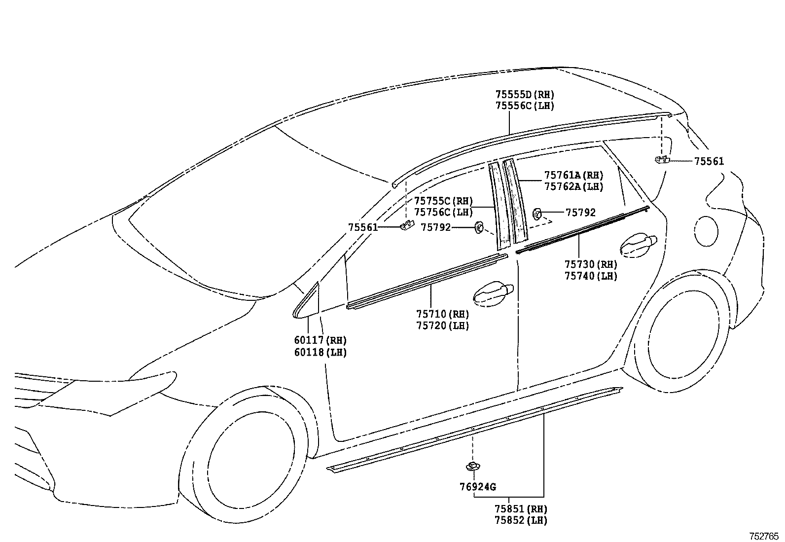  AURIS UKP |  SIDE MOULDING