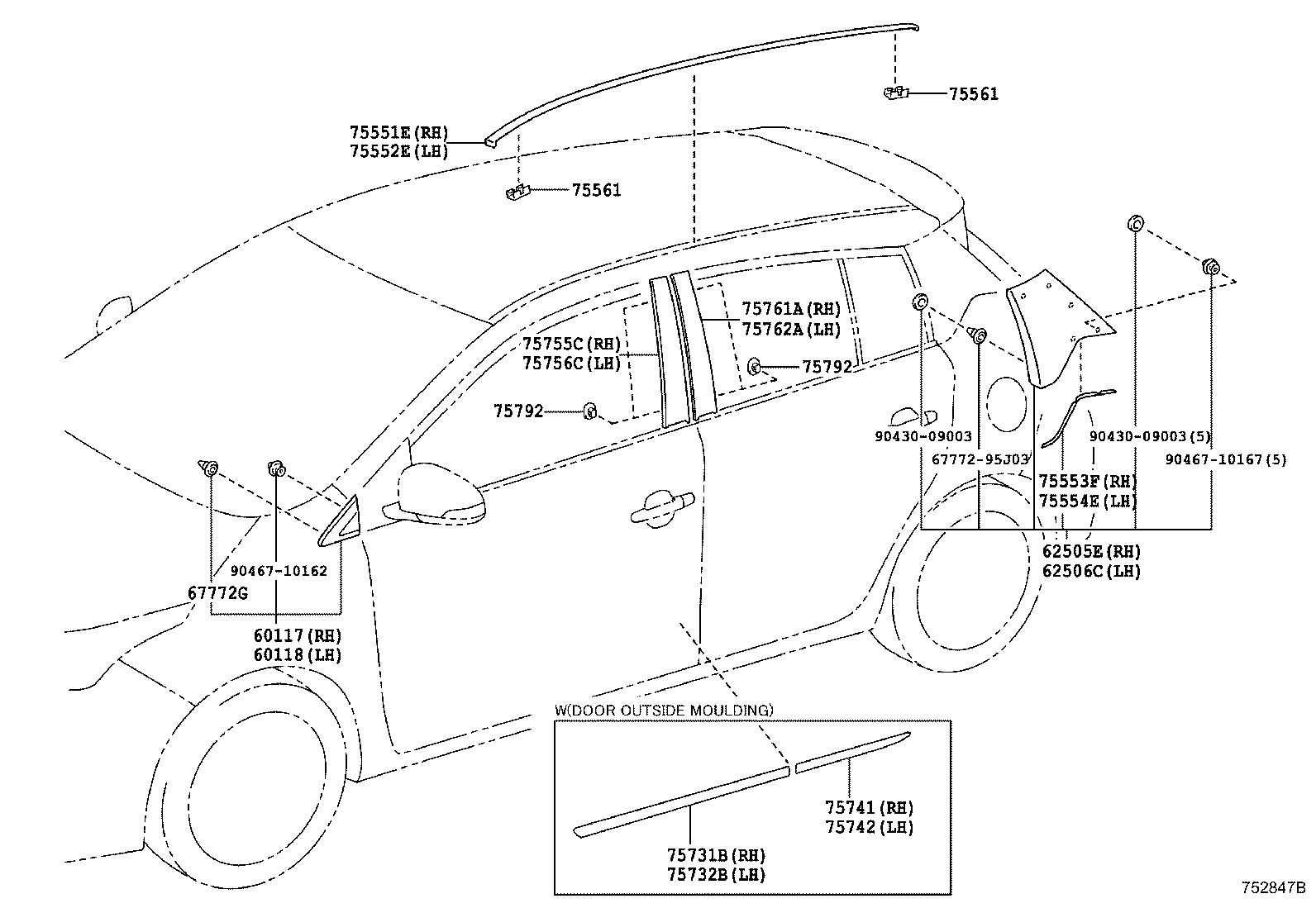  YARIS |  SIDE MOULDING