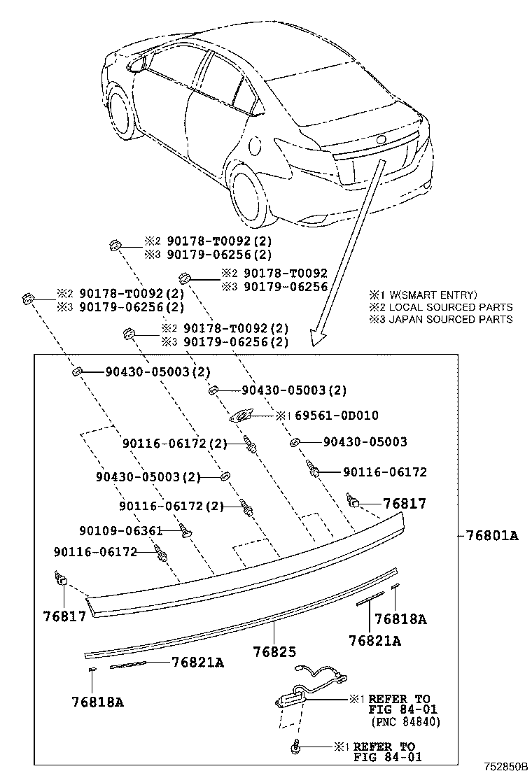  YARIS VIOS LIMO |  REAR MOULDING