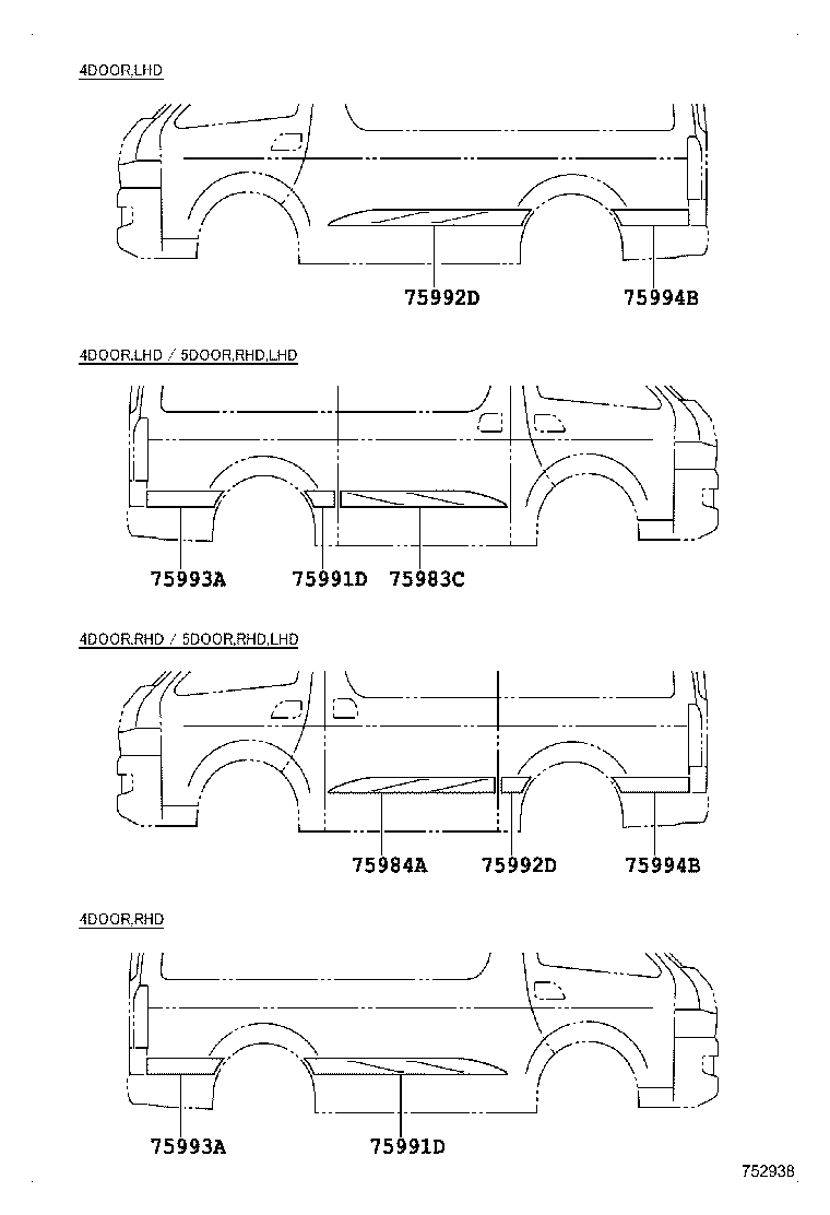  HIACE |  BODY STRIPE