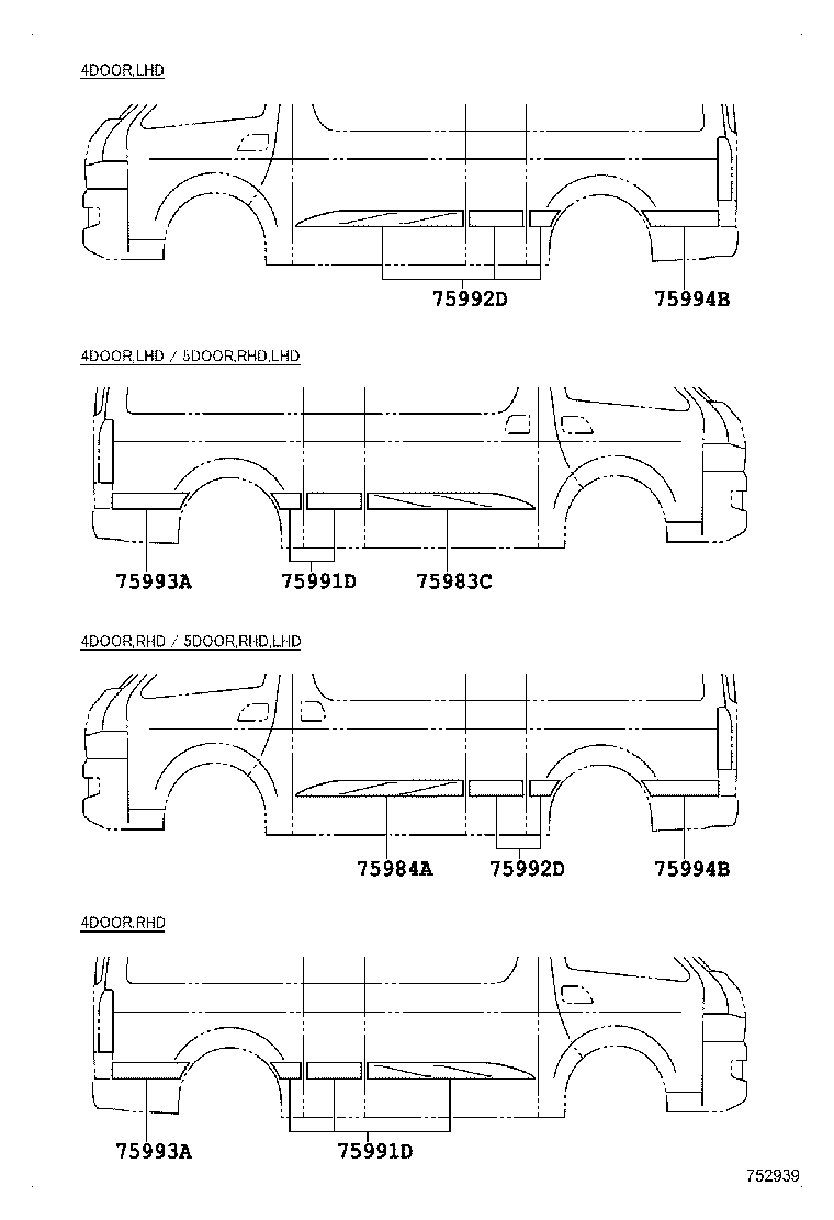  HIACE |  BODY STRIPE