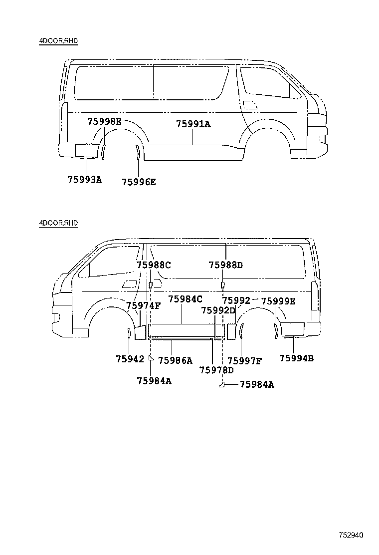  HIACE |  BODY STRIPE