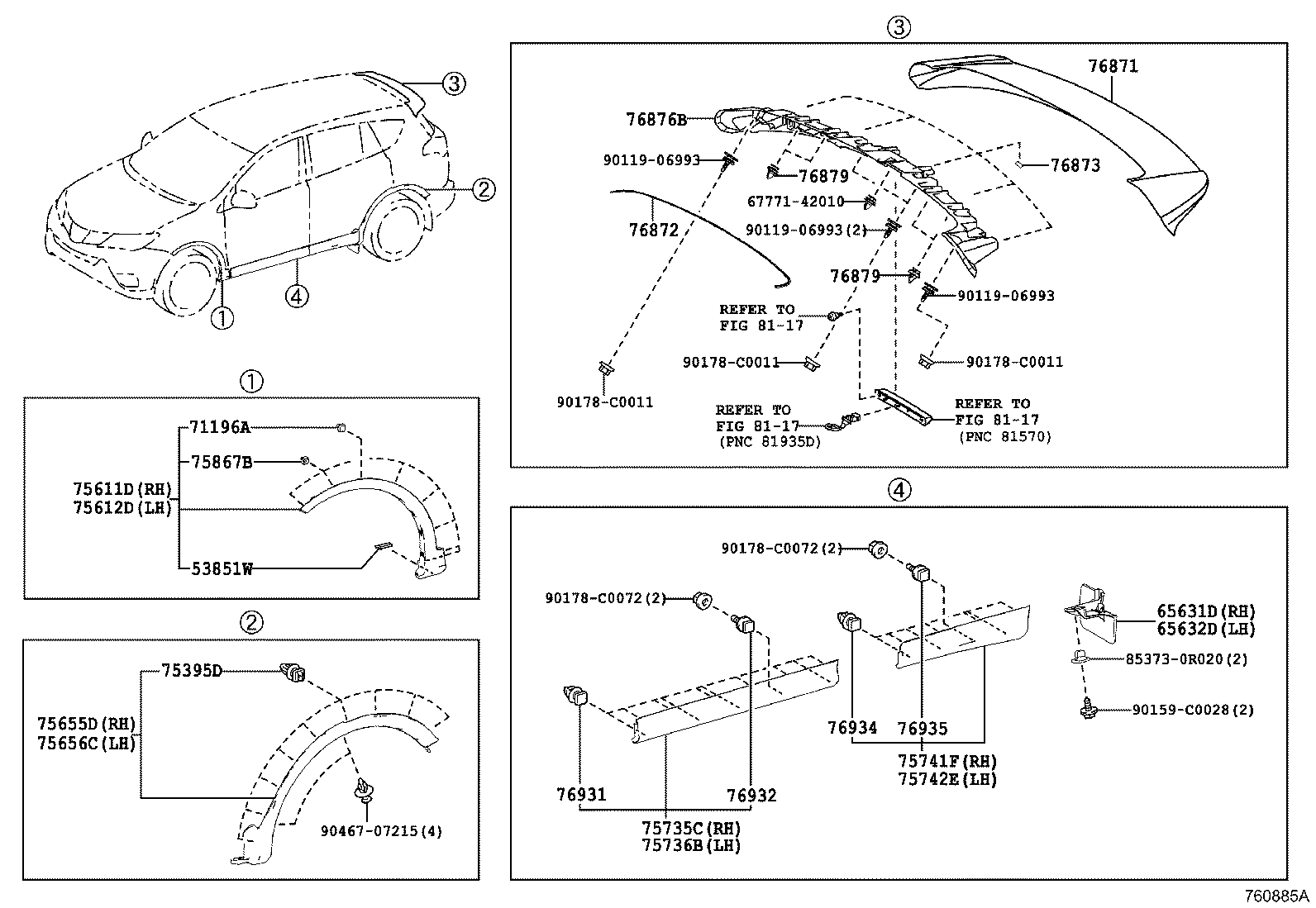  RAV4 CHINA |  SPOILER SIDE MUDGUARD