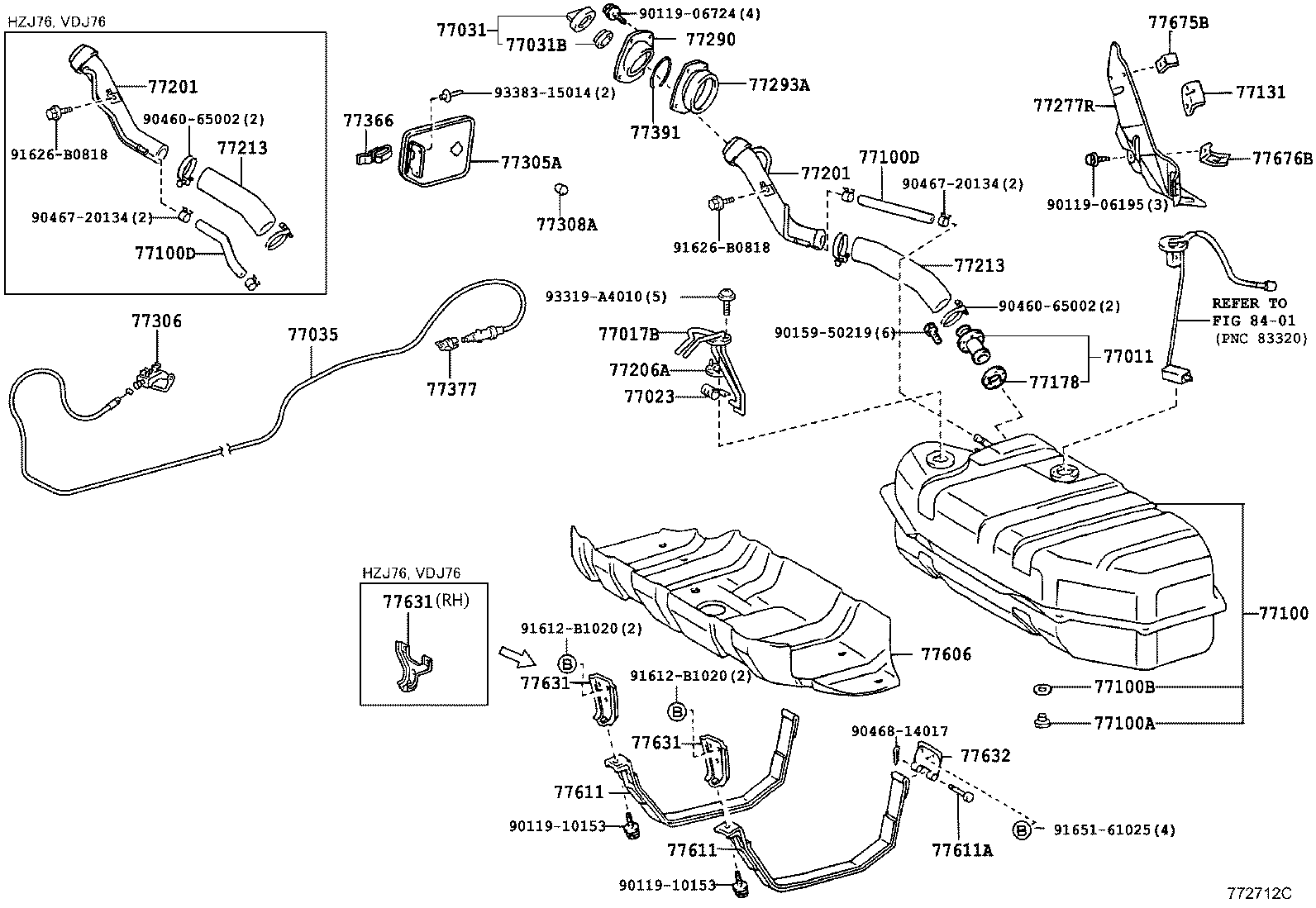  LAND CRUISER 70 |  FUEL TANK TUBE