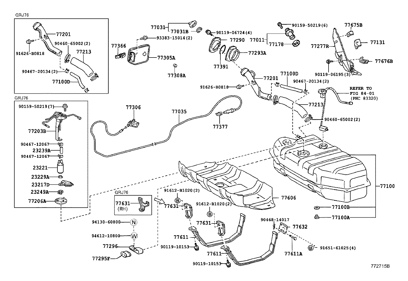  LAND CRUISER 70 |  FUEL TANK TUBE