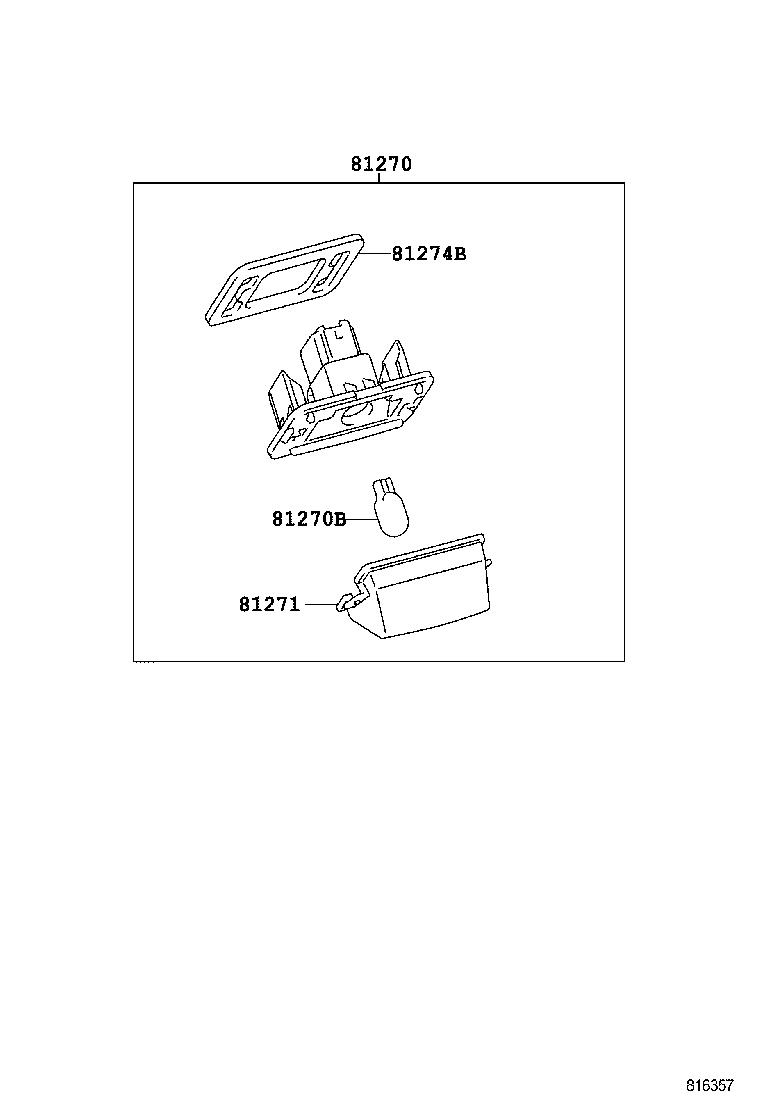  AVALON |  REAR LICENSE PLATE LAMP