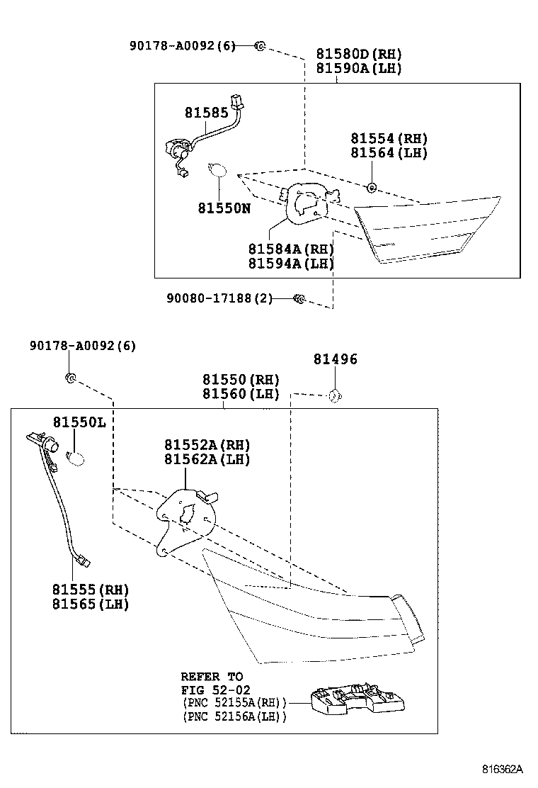  AVALON |  REAR COMBINATION LAMP