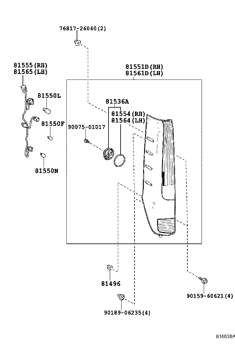  NOAH |  REAR COMBINATION LAMP