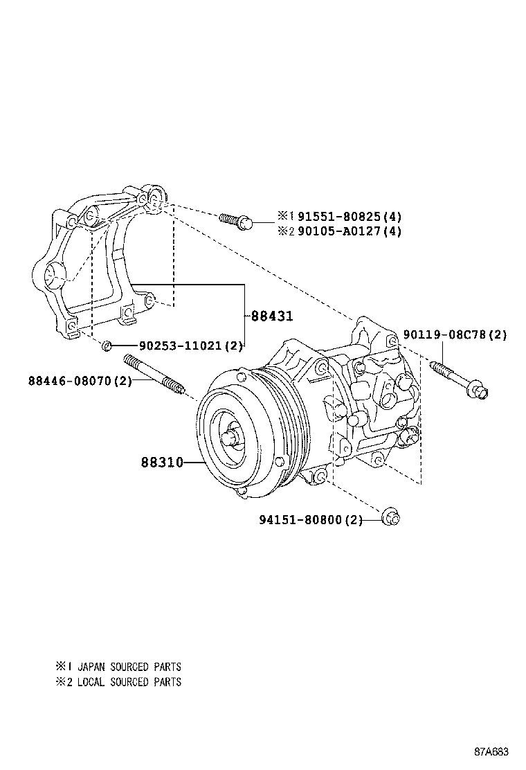  VENZA |  HEATING AIR CONDITIONING COMPRESSOR
