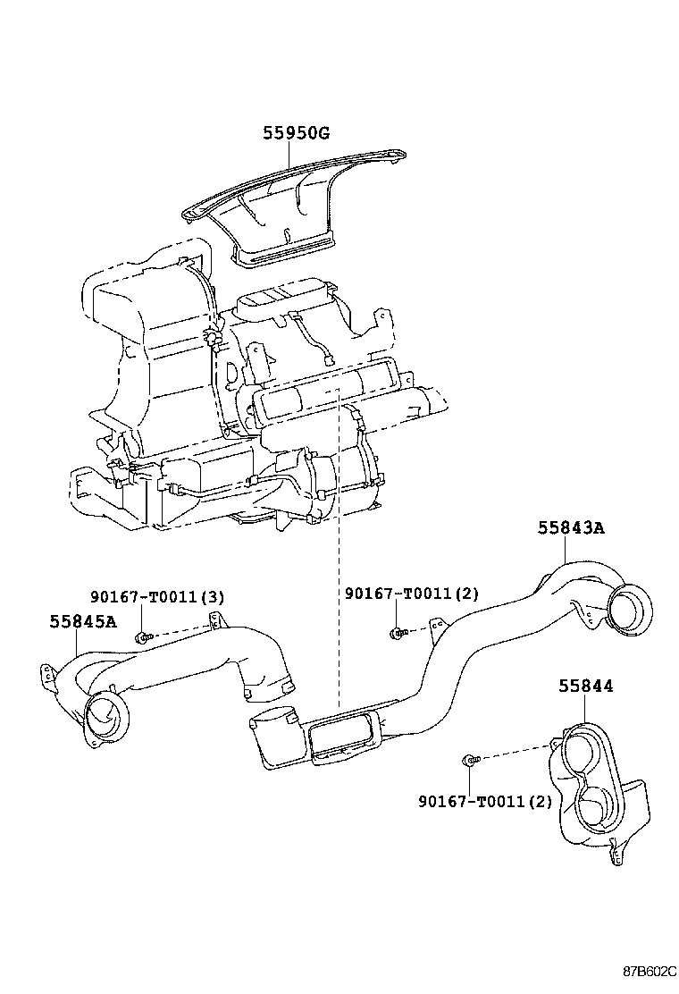  ETIOS LIVA CROSS |  HEATING AIR CONDITIONING CONTROL AIR DUCT