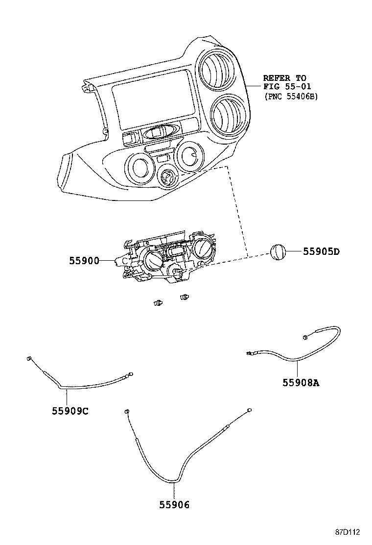  ETIOS |  HEATING AIR CONDITIONING CONTROL AIR DUCT