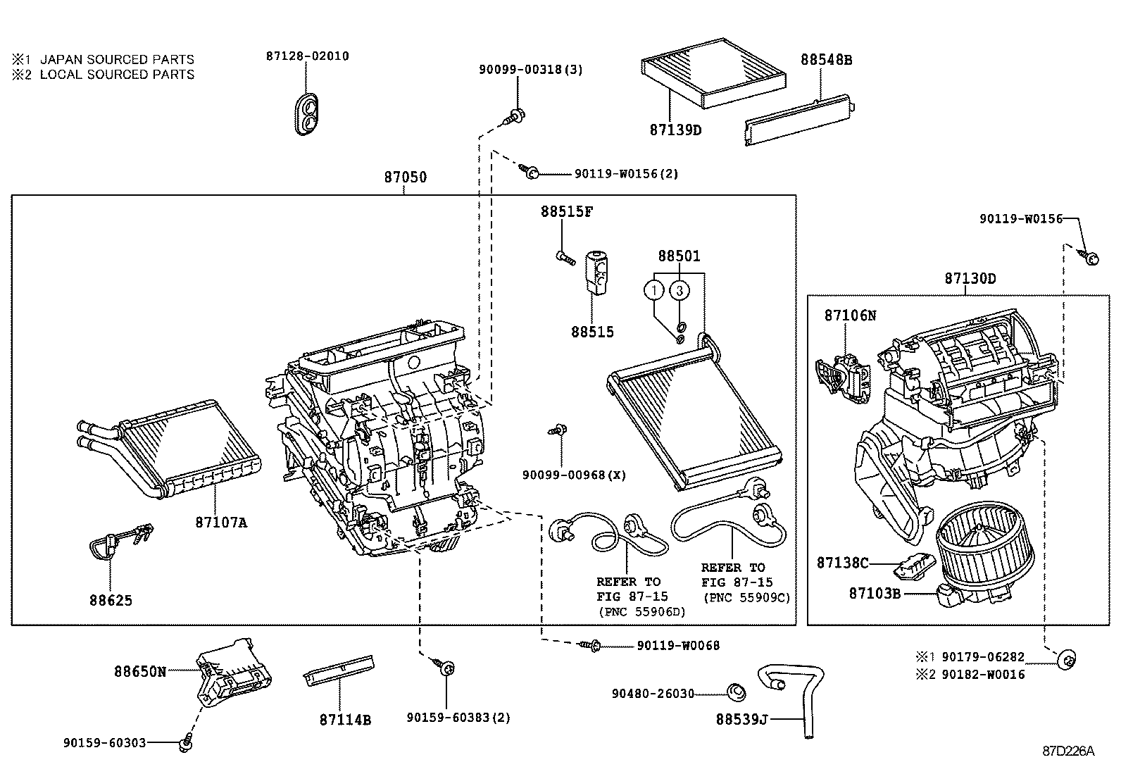  AURIS UKP |  HEATING AIR CONDITIONING COOLER UNIT