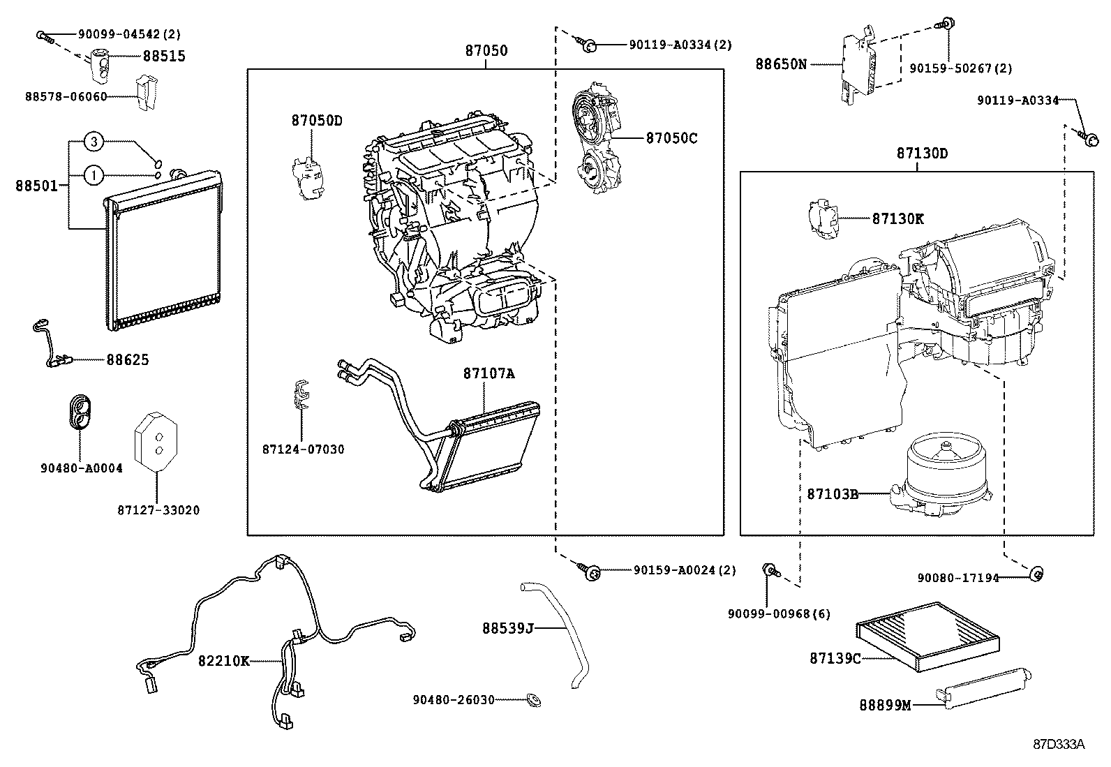  AVALON |  HEATING AIR CONDITIONING COOLER UNIT