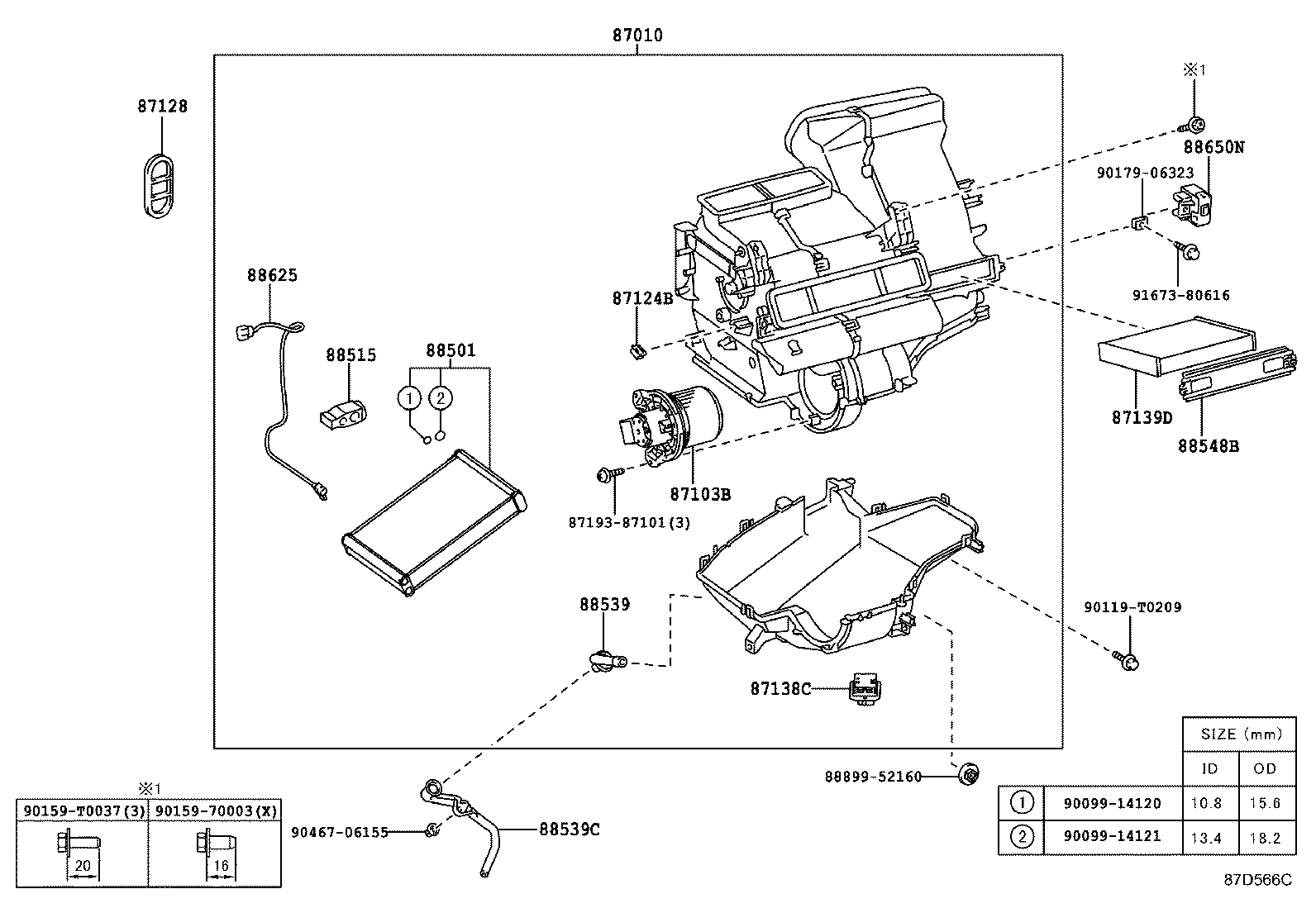  YARIS |  HEATING AIR CONDITIONING COOLER UNIT