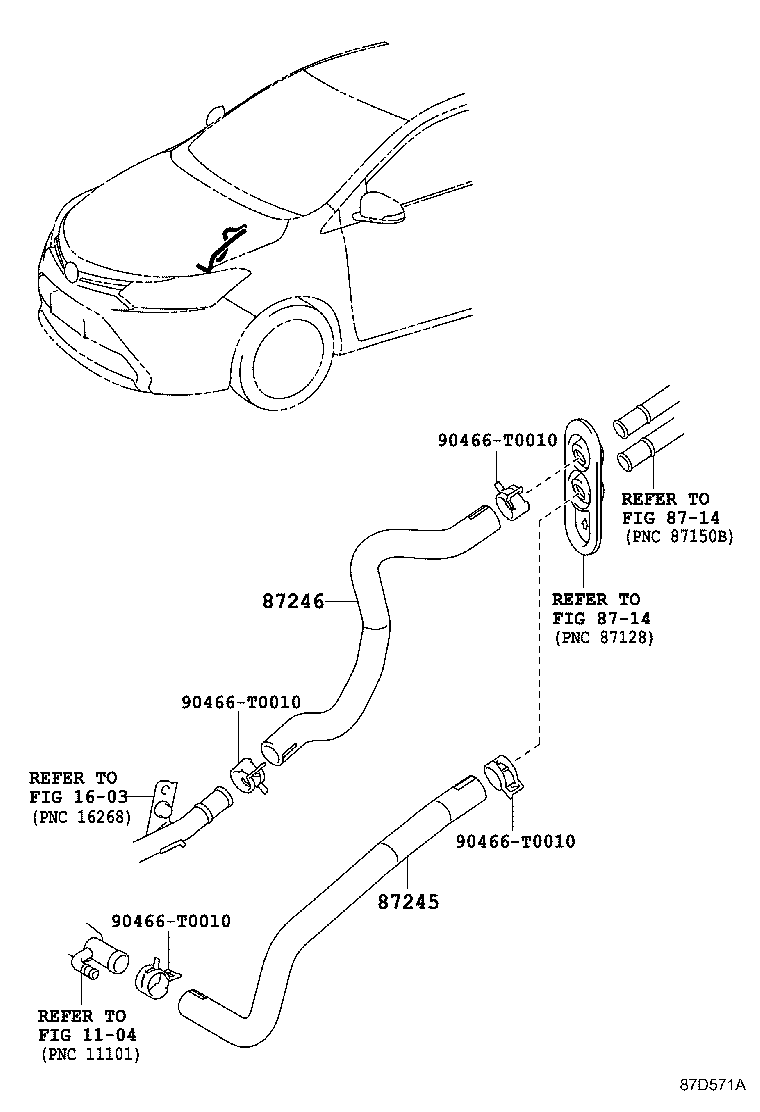  YARIS VIOS LIMO |  HEATING AIR CONDITIONING WATER PIPING