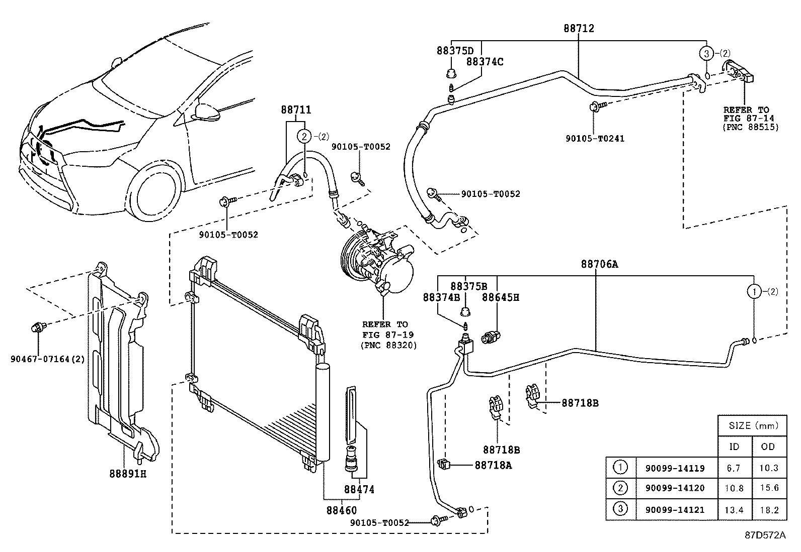 YARIS |  HEATING AIR CONDITIONING COOLER PIPING