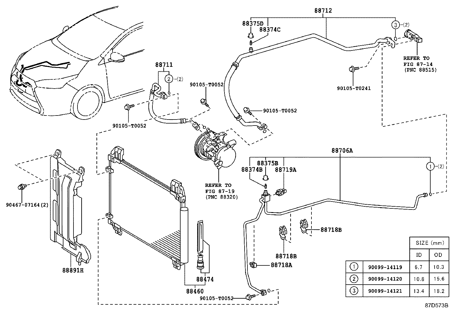  YARIS |  HEATING AIR CONDITIONING COOLER PIPING