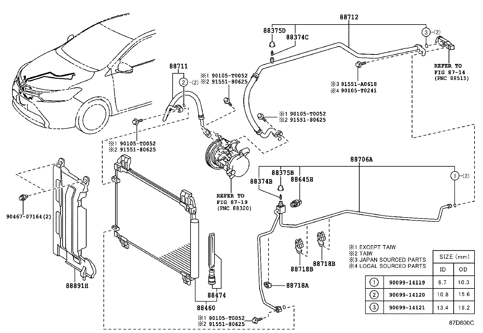  YARIS VIOS LIMO |  HEATING AIR CONDITIONING COOLER PIPING