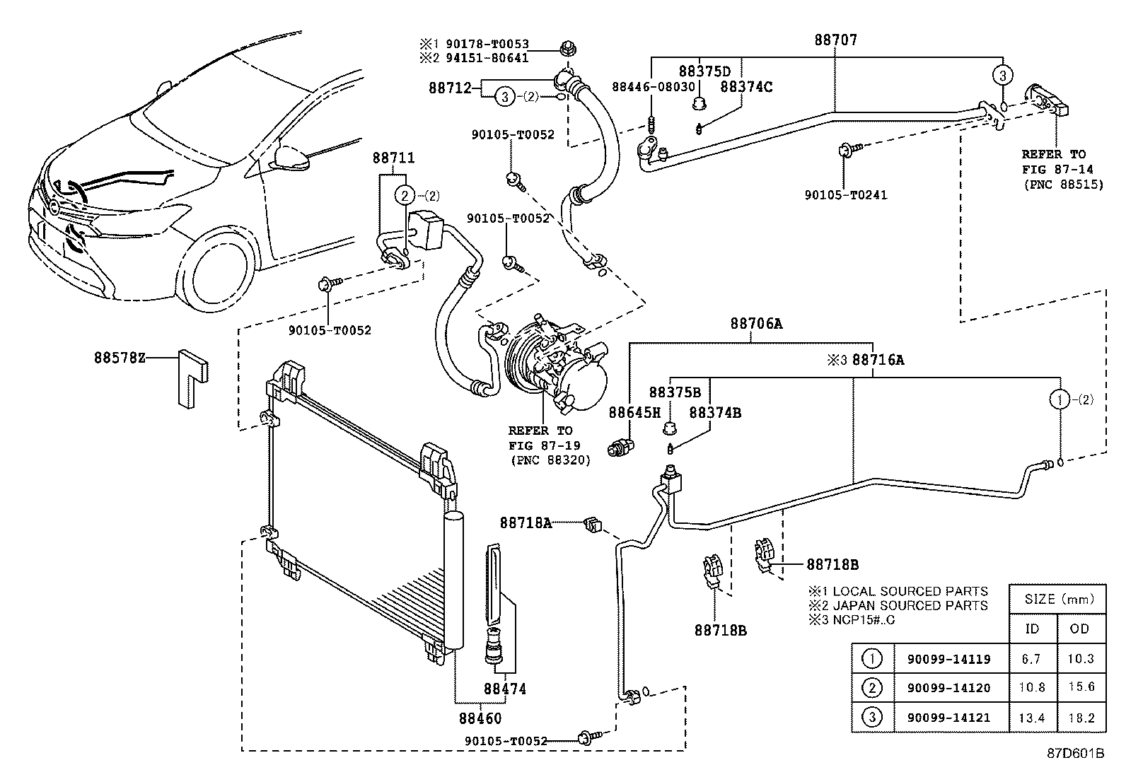  YARIS VIOS LIMO |  HEATING AIR CONDITIONING COOLER PIPING