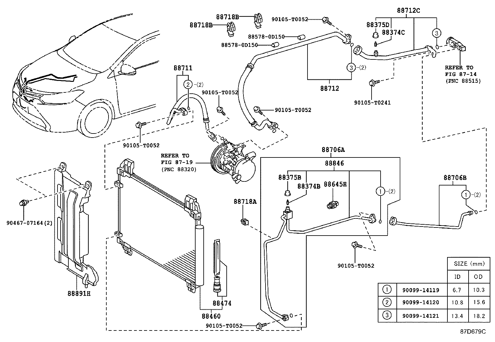  YARIS VIOS LIMO |  HEATING AIR CONDITIONING COOLER PIPING