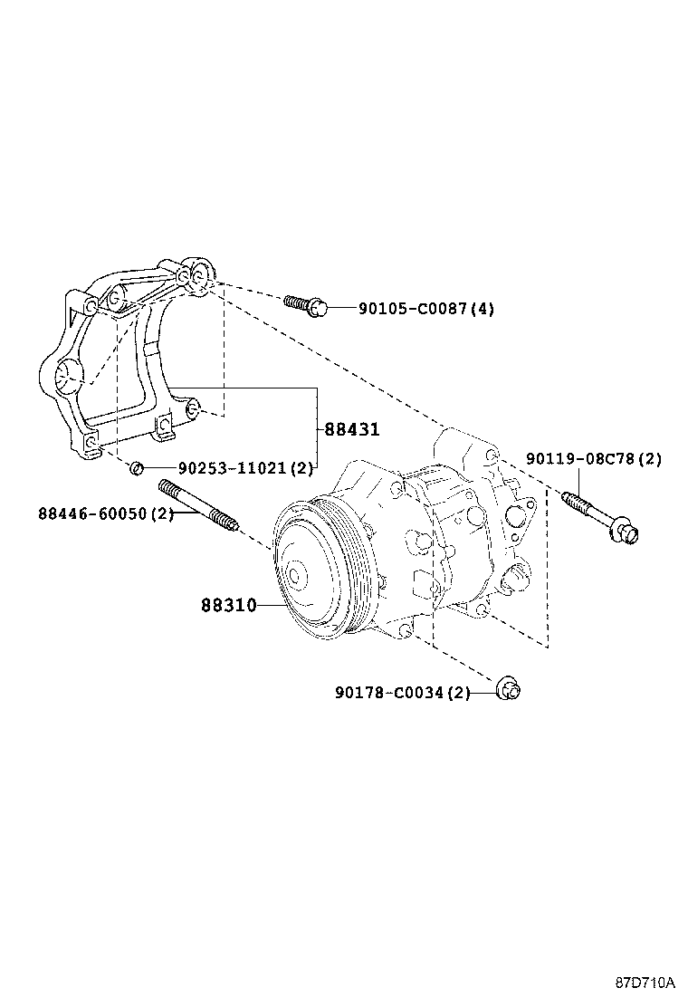  RAV4 CHINA |  HEATING AIR CONDITIONING COMPRESSOR