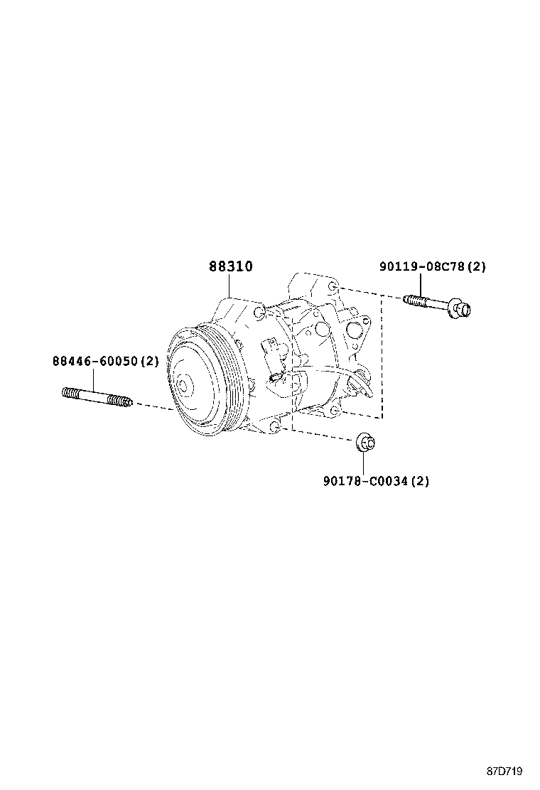  RAV4 CHINA |  HEATING AIR CONDITIONING COMPRESSOR
