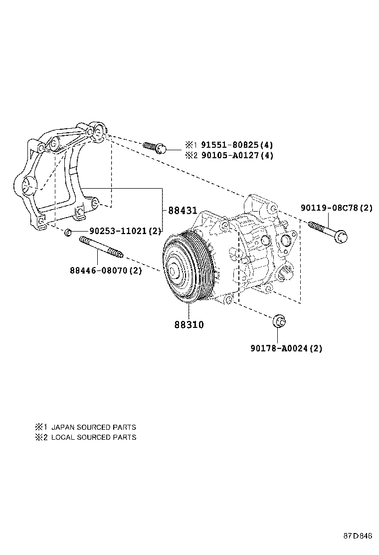  HIGHLANDER KLUGER |  HEATING AIR CONDITIONING COMPRESSOR