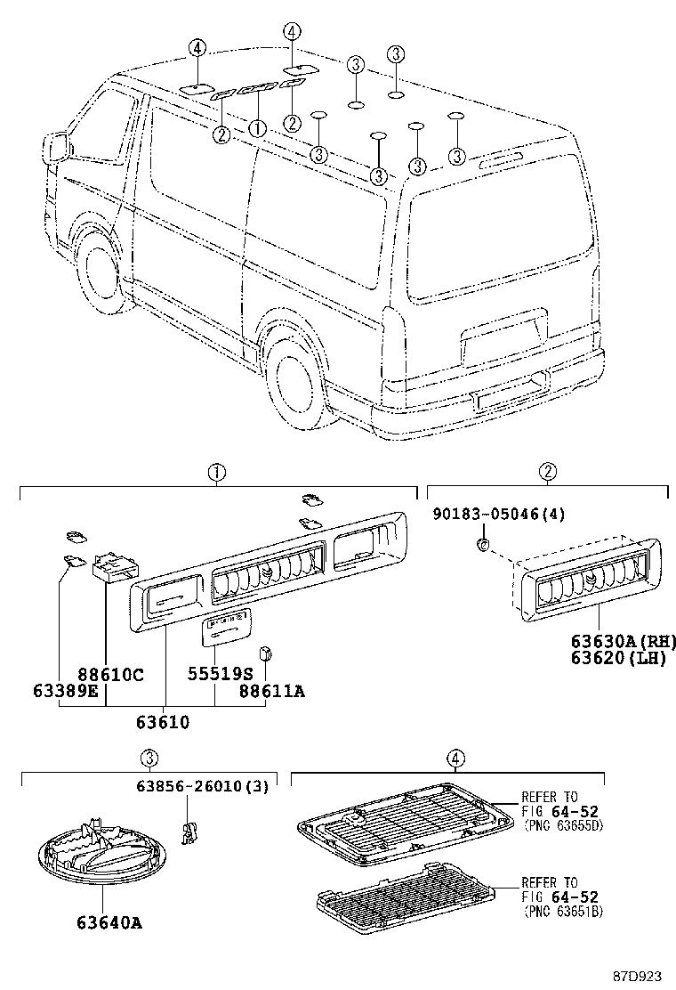  HIACE |  HEATING AIR CONDITIONING CONTROL AIR DUCT