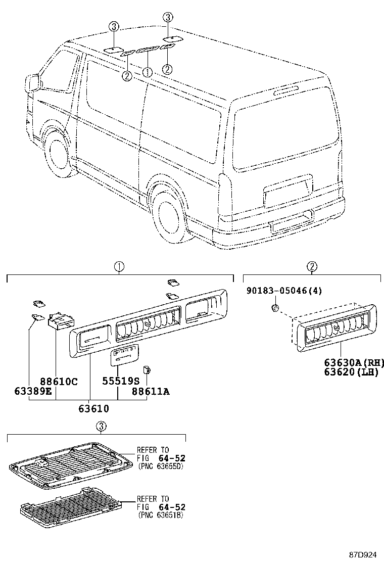  HIACE |  HEATING AIR CONDITIONING CONTROL AIR DUCT