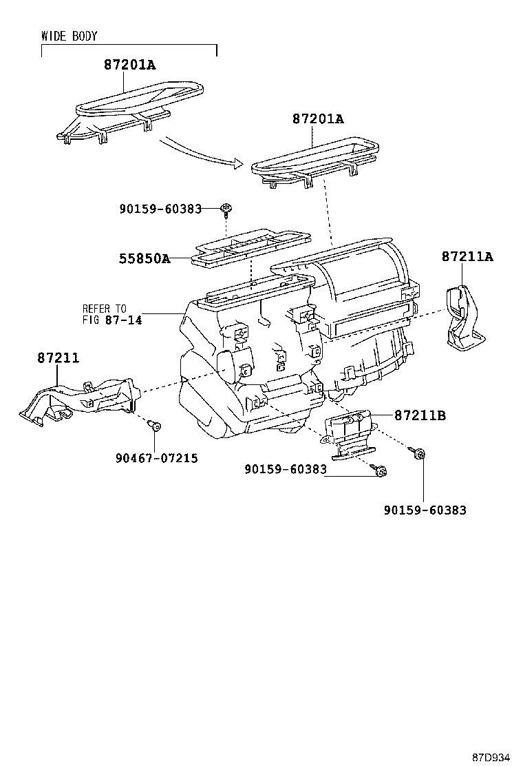  HIACE |  HEATING AIR CONDITIONING CONTROL AIR DUCT